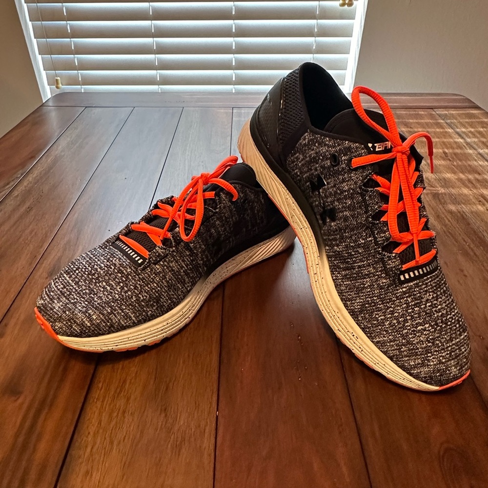 Under Armour Bandit 3. Size 10.5. Black / Orange. Like New.